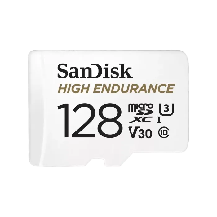 Карта памяти SanDisk High Endurance MicroSDXC 128GB UHS-I U3 V30, R/W 100/40 МБ/с