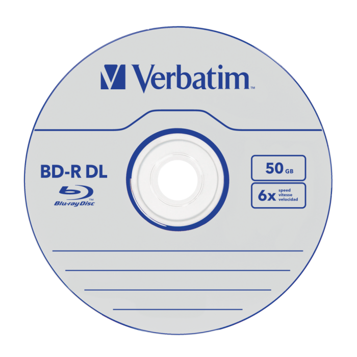 Оптический диск Verbatim BD-R DL 50GB 6X HardCoat, Slim Case, 5 шт