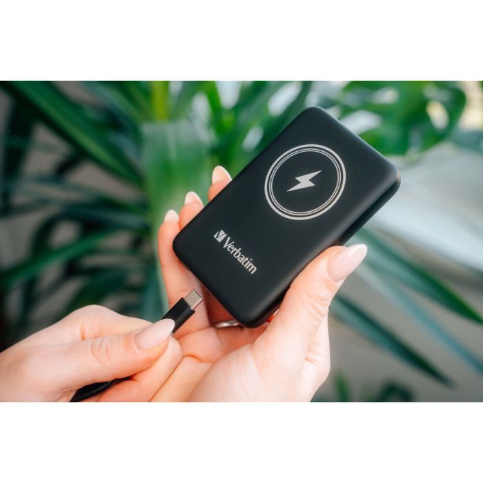 Портативный аккумулятор Verbatim Charge‘n’Go Power Bank 5000 мАч с беспроводной зарядкой, чёрный