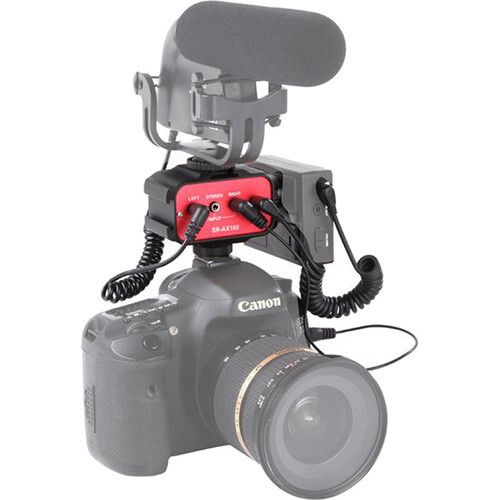 Микшер накамерный Saramonic SR-AX100 вход: 2х 3,5 мм моно, 3,5 мм стерео; выход: 3,5 мм TRS