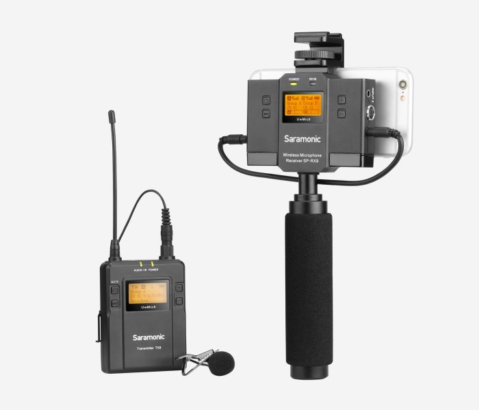 Радиосистема Saramonic UwMic9 Kit12 TX9+SPRX9 приемник с держателем смартфона + передатчик