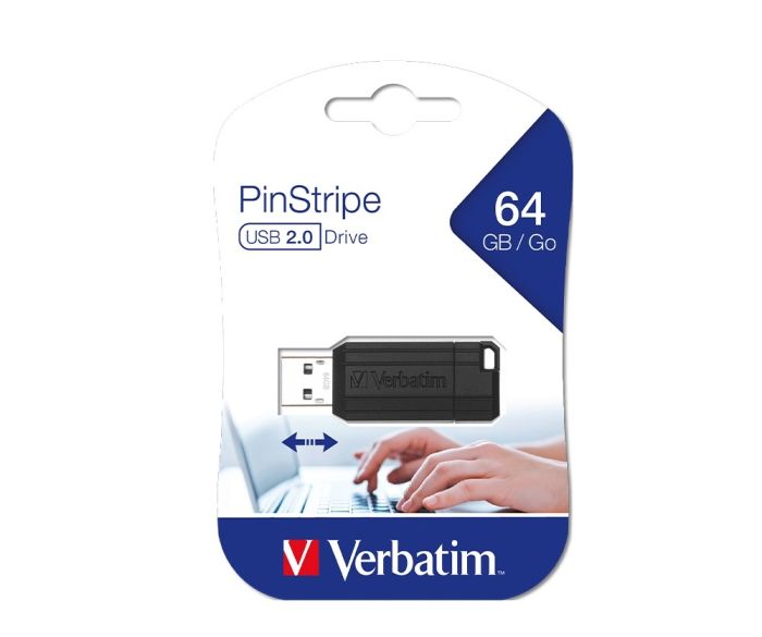 Флеш-накопитель Verbatim PinStripe USB 2.0 64GB