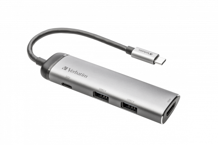 Многопортовый разветвитель Verbatim USB-C 2x USB 3.0/ HDMI