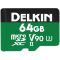 Карта памяти Delkin Devices Power 2000X microSDXC 64GB UHS-II U3 V90, R/W 300/250 МБ/с c адаптером
