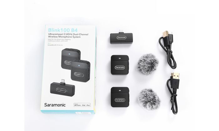Радиосистема Saramonic Blink100 B4 TX+TX+RX приемник + 2 передатчика, разъем Lightning