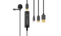 Микрофон петличный Saramonic LavMicro+ DC, разъем Lightning, Type-C, USB-A Микрофон петличный Saramonic LavMicro+ DC, разъем Lightning, Type-C, USB-A