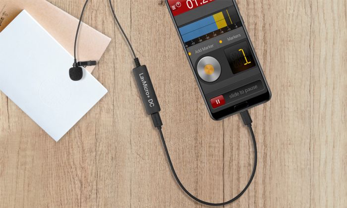 Микрофон петличный Saramonic LavMicro+ DC, разъем Lightning, Type-C, USB-A