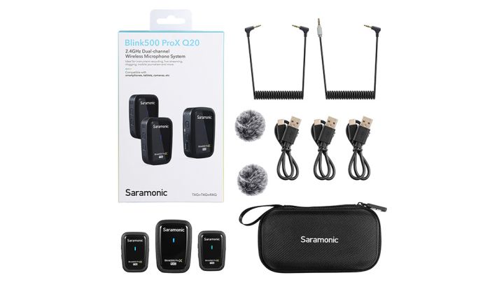 Радиосистема Saramonic Blink500 ProX Q20 TX+TX+RX приемник + 2 передатчика, разъем 3,5мм