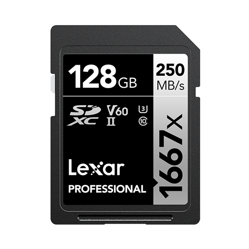 Карта памяти Lexar Professional 1667x Silver SDXC 128GB UHS-II U3 V60, R/W 250/120 МБ/с