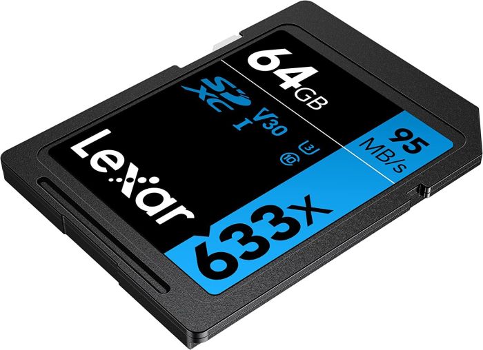 Карта памяти Lexar High-Performance 633x Blue SDXC 64GB UHS-I U3 V10, R/W 95/45 МБ/с