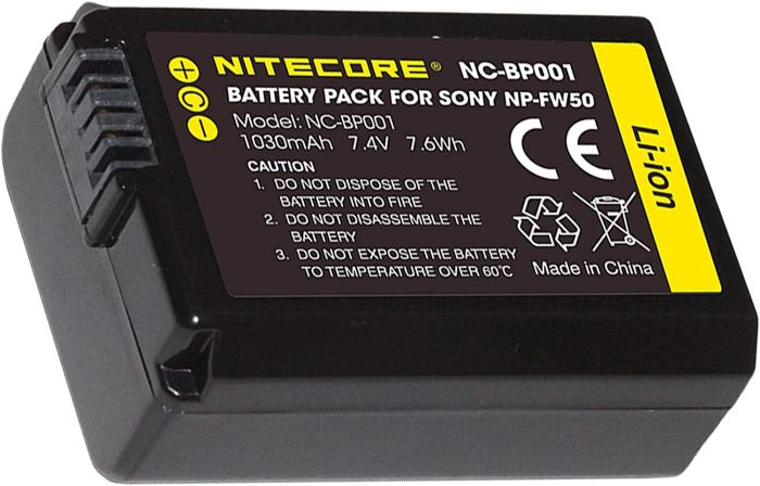 Аккумулятор Nitecore NC-BP001 аналог Sony NP-FW50