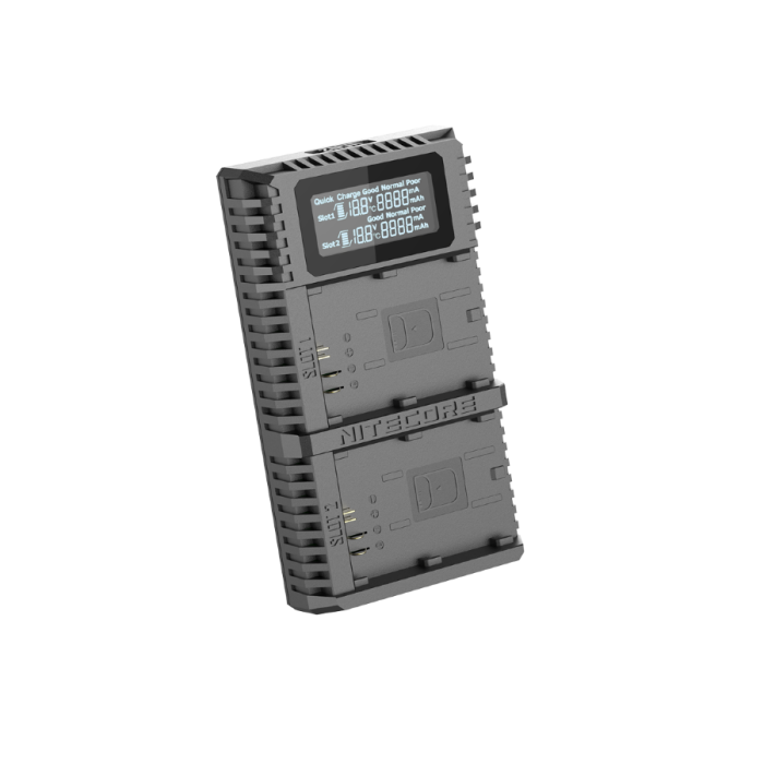 Зарядное устройство Nitecore UCN2PRO Dual Slot USB Charger QC 2.0 для аккумуляторов LP-E6N/NH