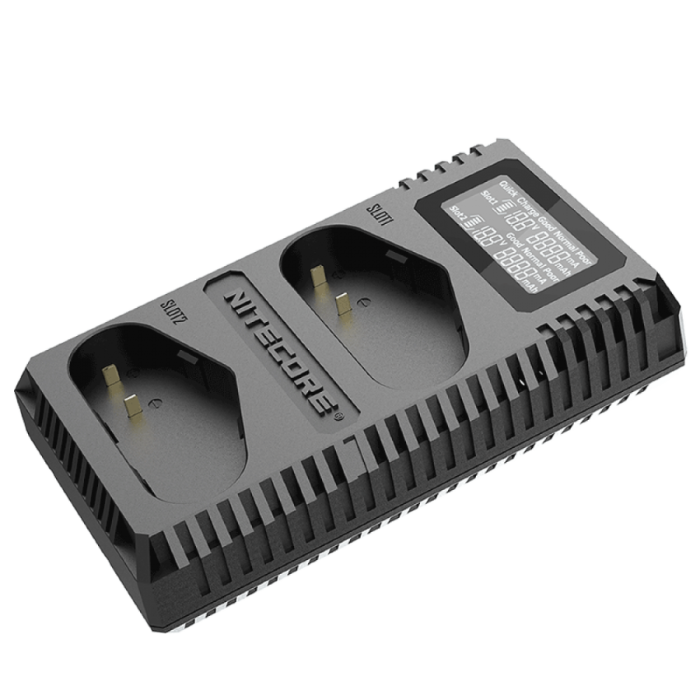 Зарядное устройство Nitecore UCN4PRO Dual Slot USB Charger QC 2.0 для аккумуляторов LP-E19/LP-E4/LP-