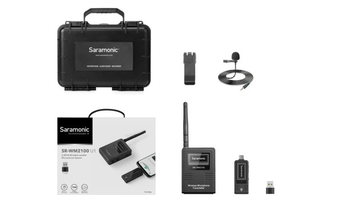 Радиосистема Saramonic SR-WM2100 U1 приемник + передатчик, 2,4ГГц, разъем USB/Type-C