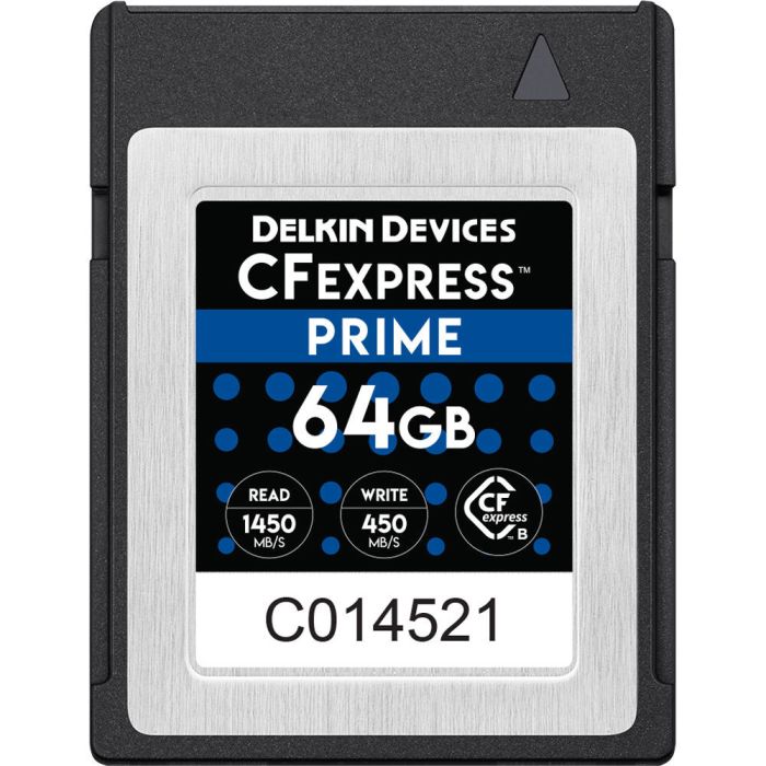 Карта памяти Delkin Devices Prime CFexpress Type B 64GB, R/W 1450/450 МБ/с