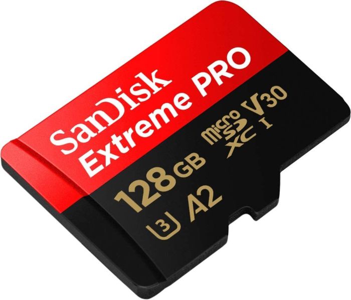 Карта памяти SanDisk Extreme Pro microSDXC 128GB UHS-I U3 V30, A2, R/W 200/90 МБ/с