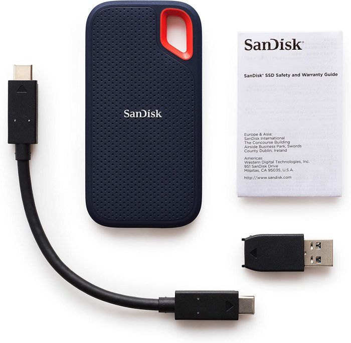 Внешний накопитель SanDisk Extreme Portable SSD USB 3.1 Gen1 Type-C 250GB, R 550 МБ/с