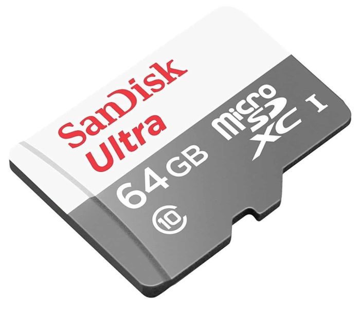 Карта памяти SanDisk Ultra microSDXC 64GB UHS-I, R 100 МБ/с
