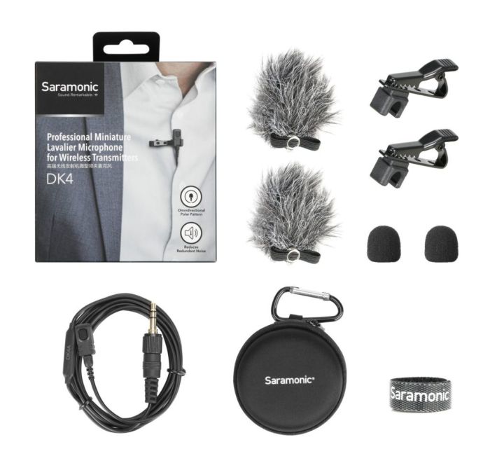 Микрофон петличный Saramonic DK4F TA3F mini XLR 3-PIN для радиосистем AKG, Samson