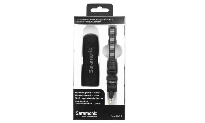 Микрофон Saramonic SmartMic5S пушка для смартфонов, разъем 3,5 мм TRRS