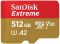 Карта памяти SanDisk Extreme microSDXC 512GB UHS-I U3 V30 A2, R/W 190/130 МБ/с