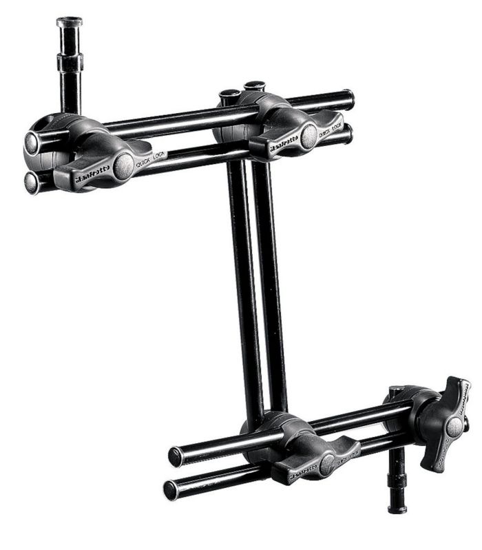 Кронштейн шарнирный Manfrotto 396AB-3 Double Arm трехсекционный с двумя пальцами 16 мм