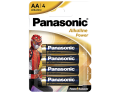 Батарейки Panasonic LR6REB/4BPRPR щелочные AA Power Rangers Alkiline power в блистере 4шт Батарейки Panasonic LR6REB/4BPRPR щелочные AA Power Rangers Alkiline power в блистере 4шт