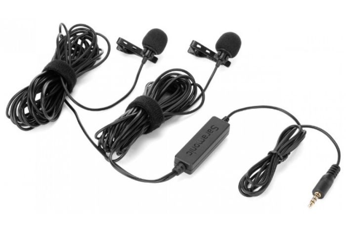 Микрофон петличный Saramonic LavMicro 2M двойной с кабелем 6м, разъем 3,5 мм TRRS