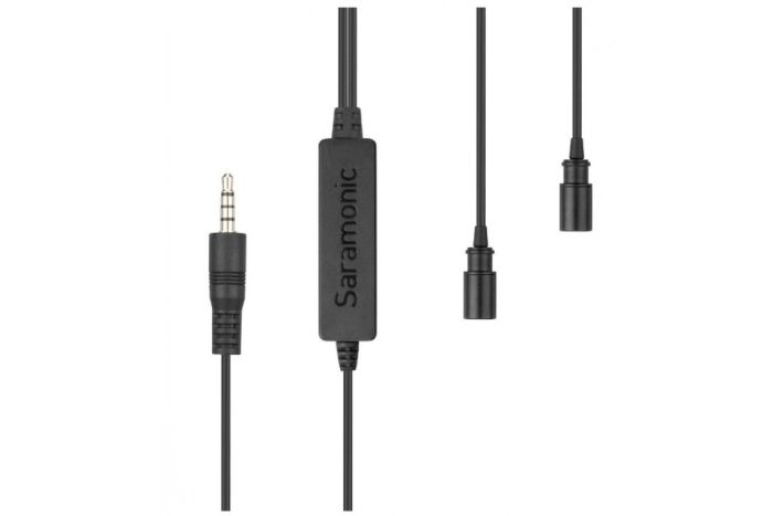Микрофон петличный Saramonic LavMicro 2M двойной с кабелем 6м, разъем 3,5 мм TRRS