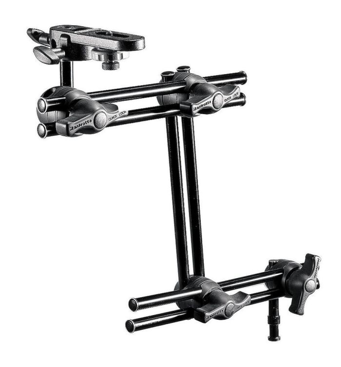 Кронштейн шарнирный Manfrotto 396B-3 Double Arm трехсекционный с площадкой под камеру