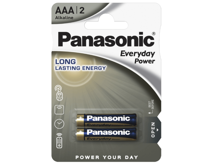 Батарейки Panasonic Everyday Power AAA щелочные 2 шт
