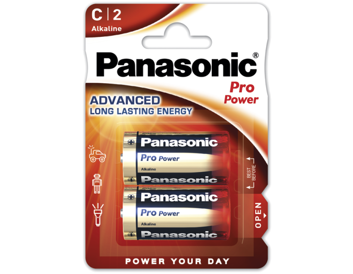 Батарейки Panasonic Pro Power C щелочные 2 шт