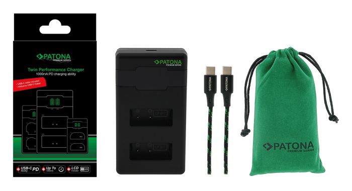 Зарядное устройство Patona Premium Twin Performance PD Charger для 2х аккумуляторов LP-E17