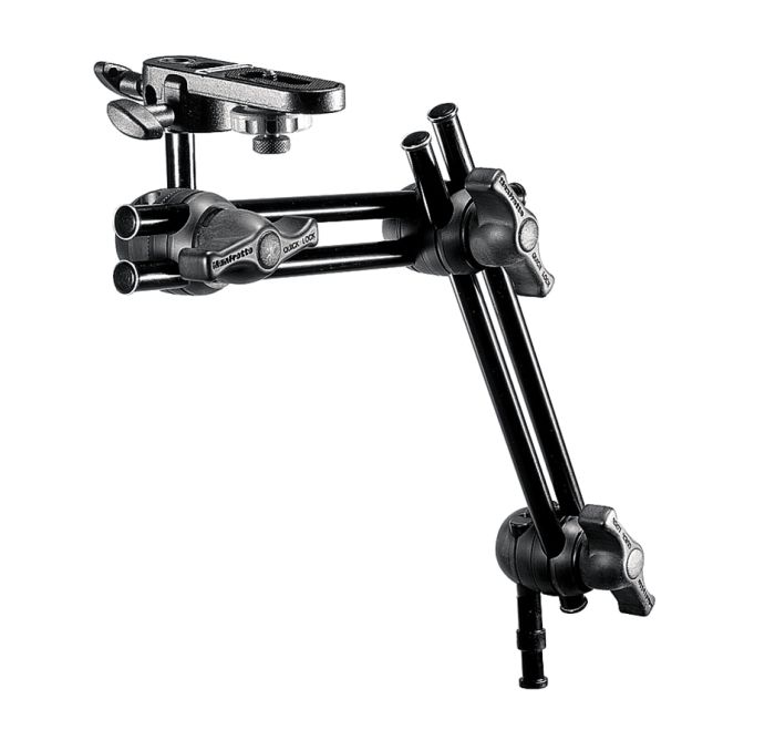 Кронштейн шарнирный Manfrotto 396B-2 Double Arm двухсекционный с площадкой под камеру