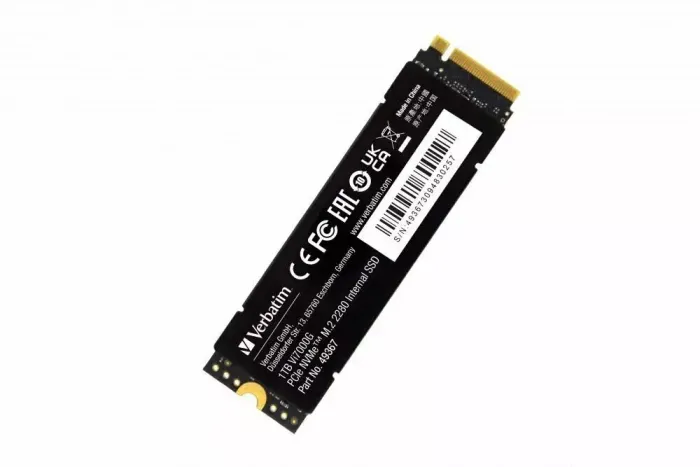Внутренний накопитель Verbatim VI7000G SSD PCIe NVMe 1TB, R/W 7400/6700 МБ/с