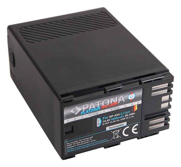 Аккумулятор Patona Platinum аналог Canon BP-A65