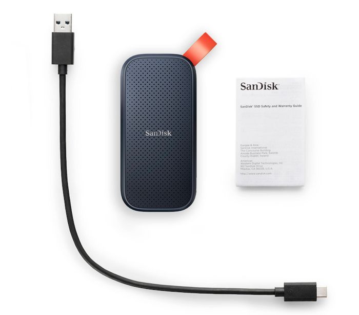 Внешний накопитель SanDisk Portable SSD (Updated Firmware) USB 3.2 Gen2 Type-C 2TB, R 800 МБ/с