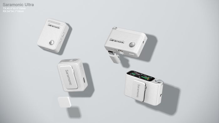 Радиосистема Saramonic Ultra 04 (TX+TX+RX) приёмник + 2 передатчика универсальная с петличками, бела