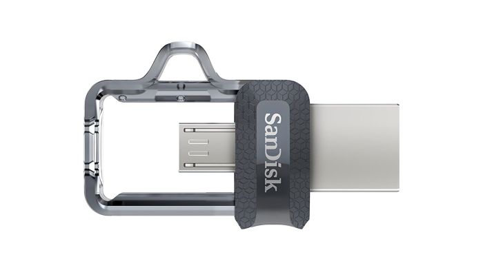 Флеш-накопитель SanDisk Ultra Dual Drive m3.0 USB-A/Micro B 32GB, R 130 МБ/с