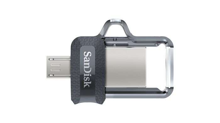 Флеш-накопитель SanDisk Ultra Dual Drive m3.0 USB-A/Micro B 128GB, R 130 МБ/с