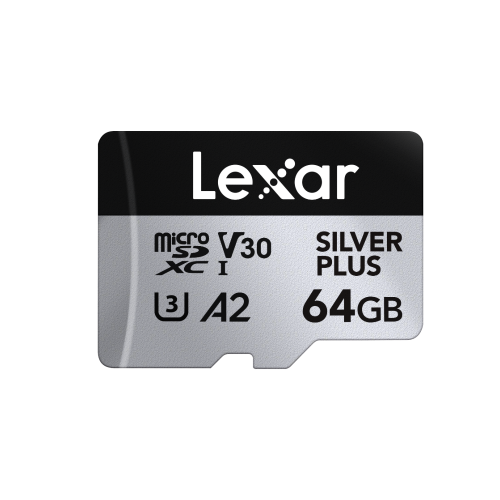 Карта памяти Lexar Professional SILVER PLUS microSDXC 64GB UHS-I U3 V30 C10 A2, R/W 205/100 МБ/с