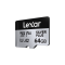 Карта памяти Lexar Professional SILVER PLUS microSDXC 64GB UHS-I U3 V30 C10 A2, R/W 205/100 МБ/с