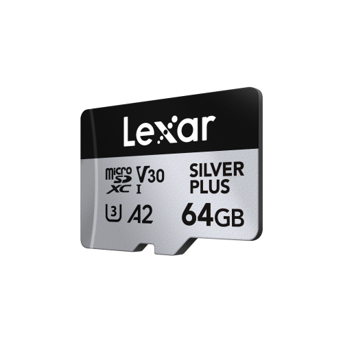 Карта памяти Lexar Professional SILVER PLUS microSDXC 64GB UHS-I U3 V30 C10 A2, R/W 205/100 МБ/с