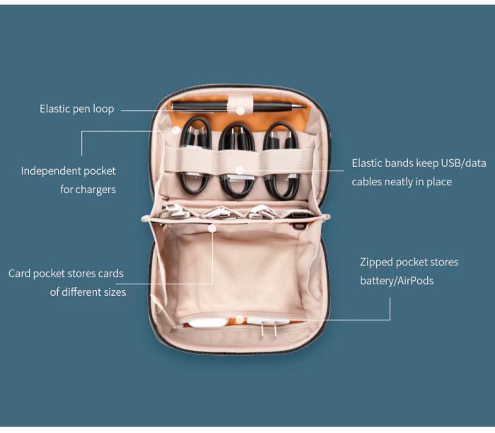 Чехол-органайзер PGYTECH Mini Tech Organizer Smoky Grey