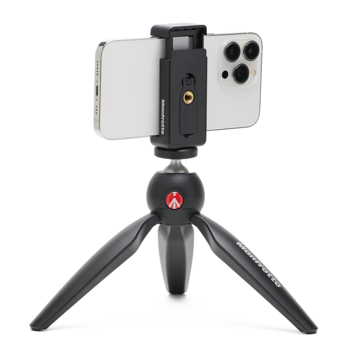 Шататив Manfrotto MKPIXICLMII-BK Pixi Mini Tripod (Made in Italy) с держателем для смартфона